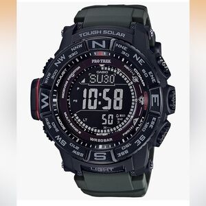 Casio Pro Trek Solar Digital Watch - Black and Green